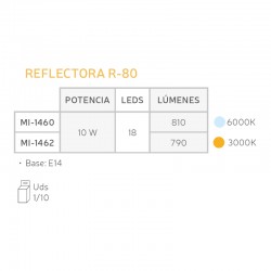 Reflectora R80 6000ºK.